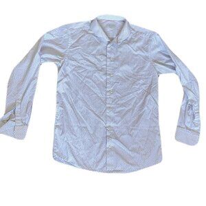 Eton 16 1/2 White Dot Slim Fit Dress Shirt